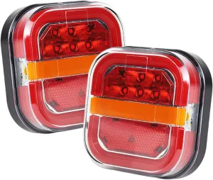 Magnetic Wireless Tail Lights for Trailer, 2025 Upgraded Wireless Trailer Lights Kit, Rechargeable Magnetic Led Trailers Light, for Truck, Rv, Camper, Boat, Carava (1Set)