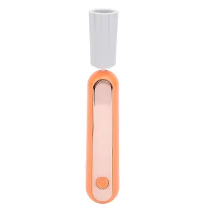 Makeup Brush Cleaner Machine, 8000 to 12000 RPM Electric Makeup Brush Cleaning Tool, Multipurpose Nail and Brush Cleaner for Home (Orange)
