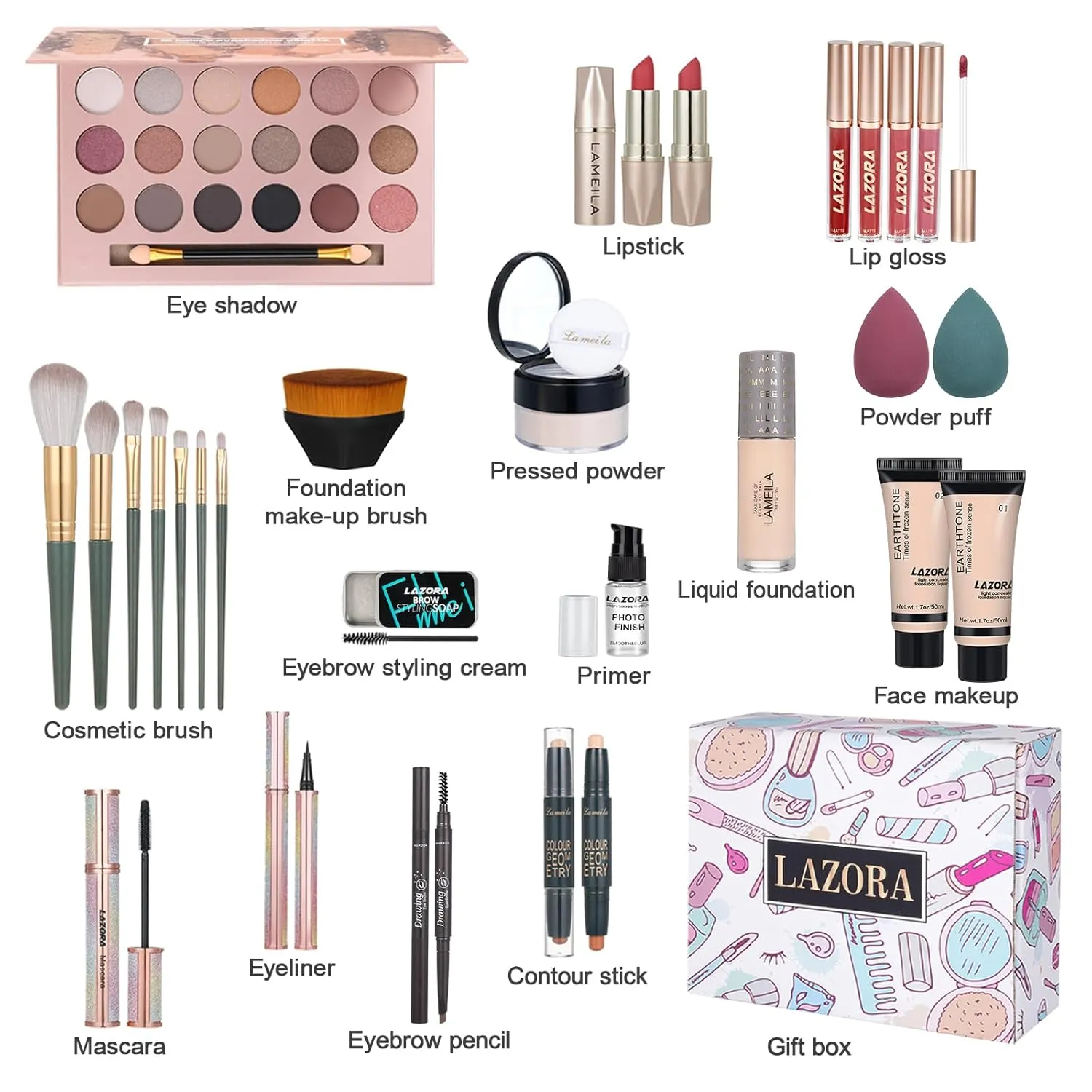 Makeup Kit for Teens Women Makeup Sets for Tweens Women Full Kit Essential Bundle Include Eyeshadow Palette Set Makeup Kits Teenagers