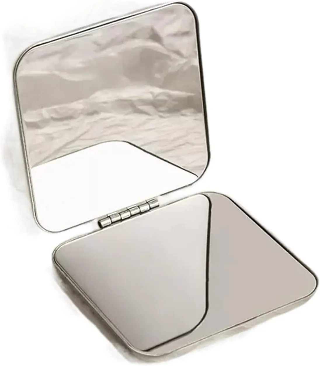 Makeup Mirror Small Mirror Double-Sided Portable Cosmetic Mirror Portable Foldable Foldable Mini Handheld Table Top Vertical Cosmetic Mirror Tabletop Vanity Mirror(Small)