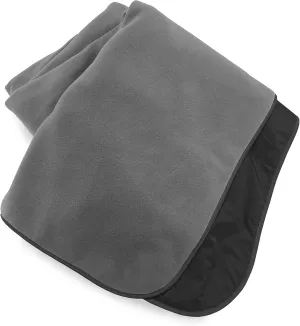 Mambe Extreme Weather Outdoor Blanket - Charcoal, Large - 100% Waterproof and Windproof, Soft warm Polarfleece with durable nylon shell, Use at Sporting Events, Camping, Picnics, Emergency. Machine Washable