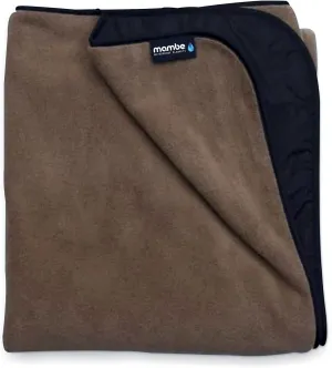 Mambe Extreme Weather Outdoor Blanket - CoyoteBrown, Large - 100% Waterproof and Windproof, Soft warm Polarfleece with durable nylon shell, Use at Sporting Events, Camping, Picnics, Emergency. Machine Washable