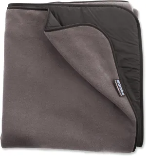 Mambe Large Essential Outdoor Blanket Charcoal - 100% Waterproof and Windproof - Machine Washable Fleece and Nylon Throw for Outdoor Activities Like Picnics, Camping, Beach