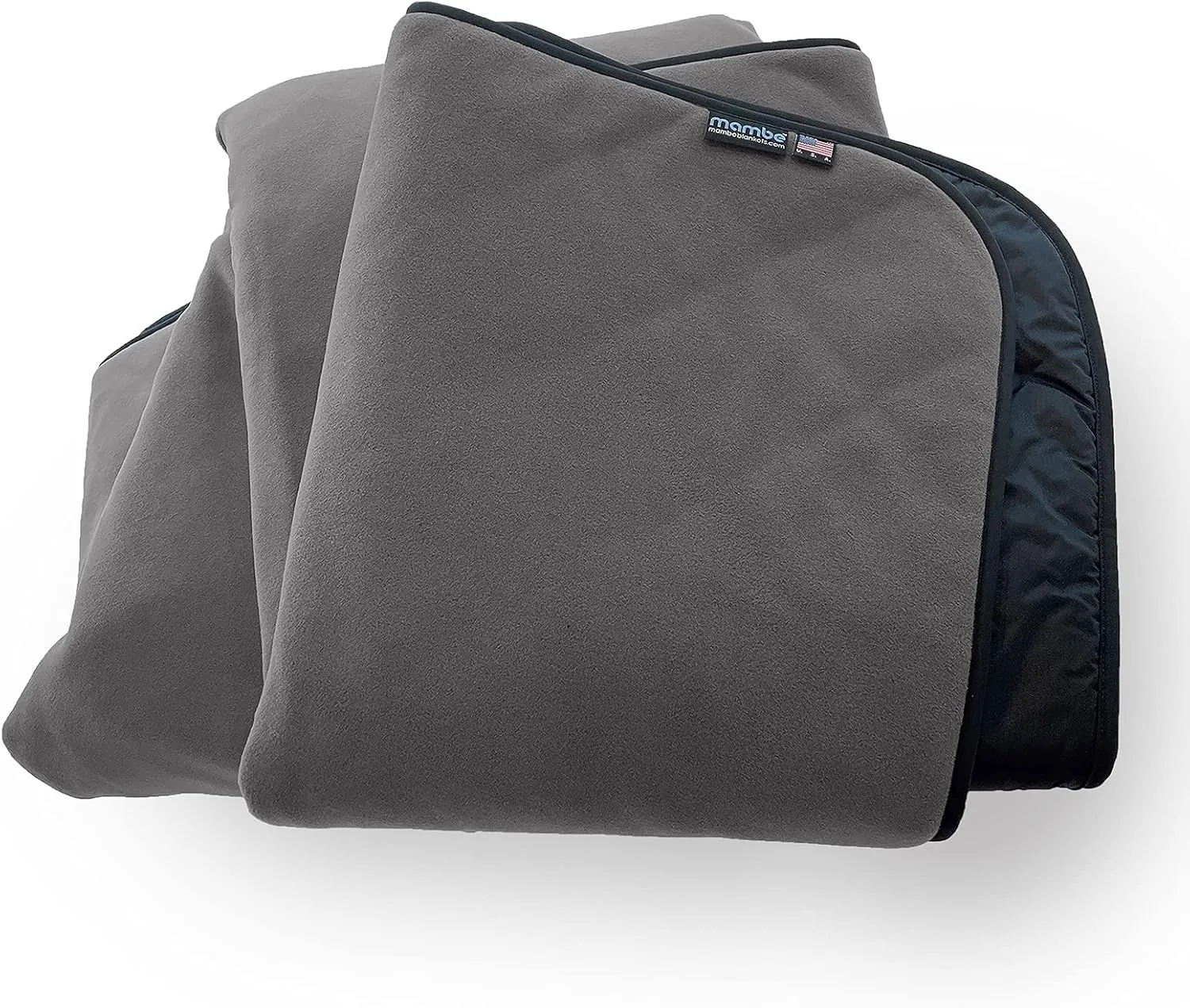 Mambe Super Extreme Weather Outdoor Blanket - Charcoal - 100% Waterproof & Windproof - Insulated Polarfleece Blanket for Activities Like Cold Weather Camping & Winter Sports, Machine Washable