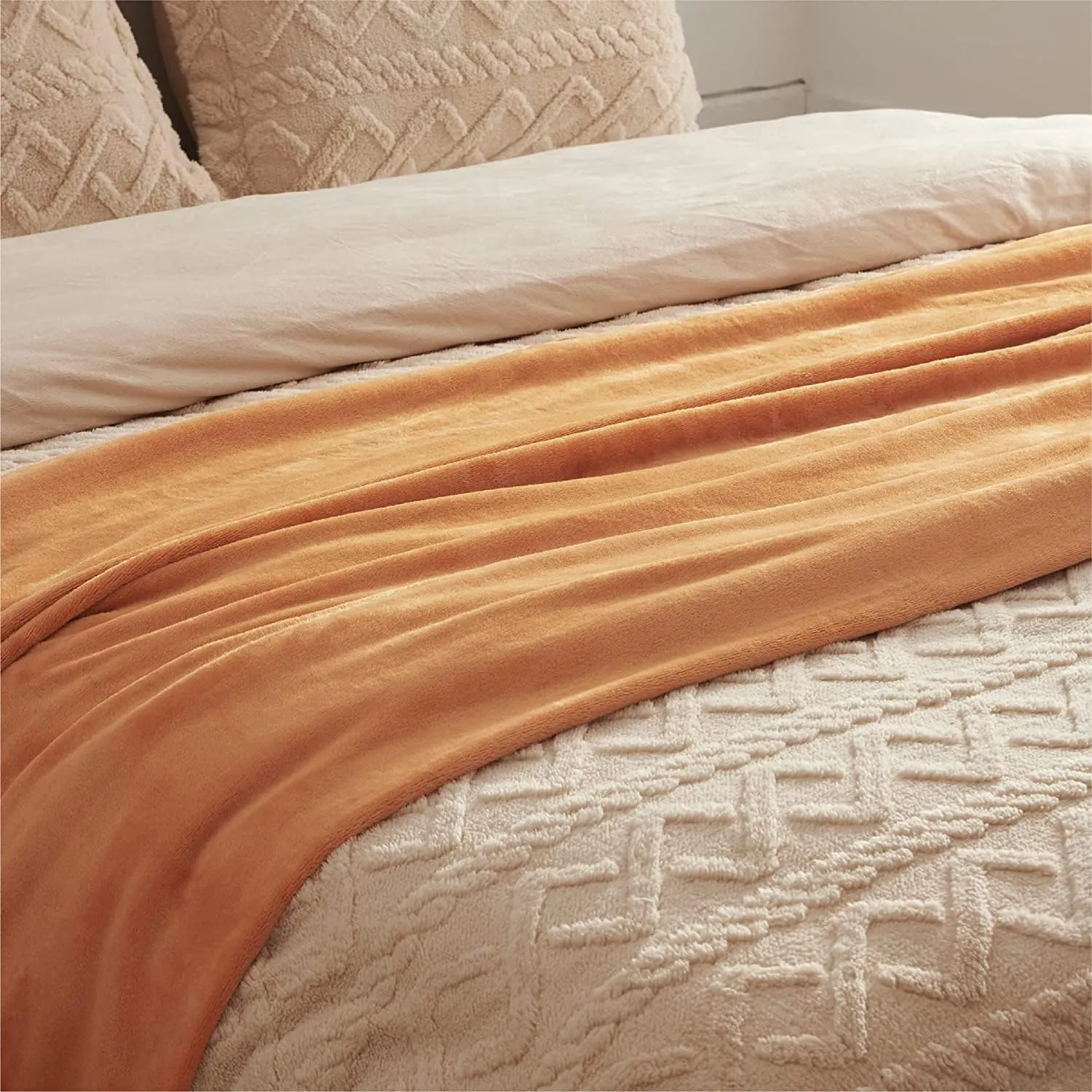 Mansion Solid Flannel Single Compact Throw - Brown