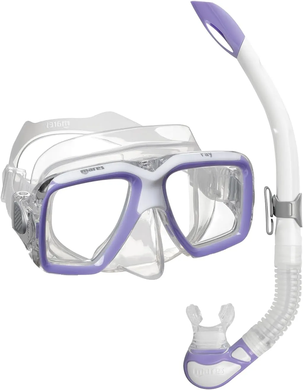 MARES Unisex Adult Ray Snorkeling Combo, Mask & Snorkel Diving Set