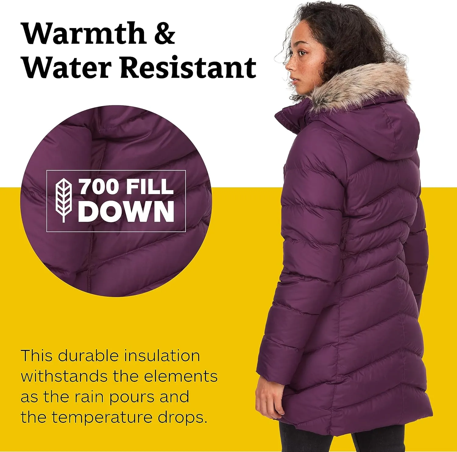 MARMOT Women's Montreal Mid-Thigh Length Down Puffer Coat