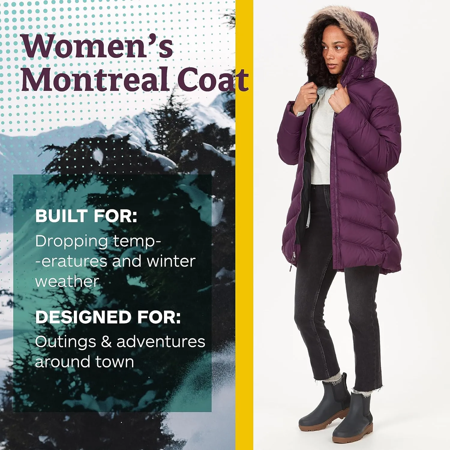 MARMOT Women's Montreal Mid-Thigh Length Down Puffer Coat
