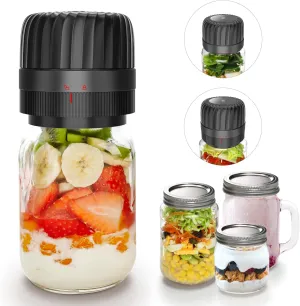 Mason Jar Vacuum Sealer, Wide Mouth and Regular Mouth Mason Jar Vacuum Sealer Kit, Vacuum Sealer for Jars with Opener & 5 Pairs of Lid