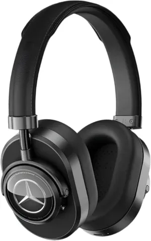 MASTER & DYNAMIC MW65 Active Noise-Cancelling (ANC) Wireless Headphones – Bluetooth Over-Ear Headphones with Mic – Black Metal/Black Leather Mercedez Benz