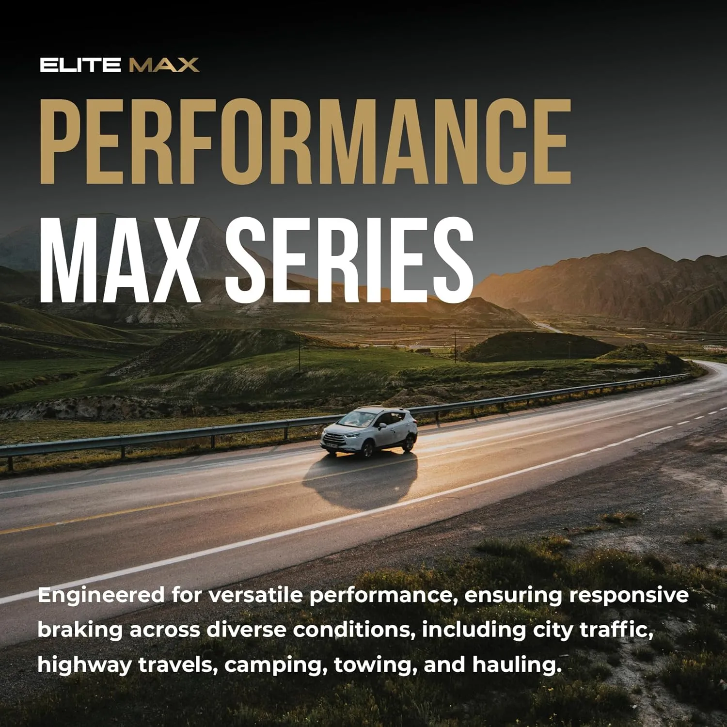 Max Advanced Brakes Front & Rear Brake Kit Compatible With 2014-2019 2020 Mitsubishi Outlander/Outlander Sport RVR Replacement Drilled Slotted Black Coated Disc Brake Rotors and Ceramic Brake Pads