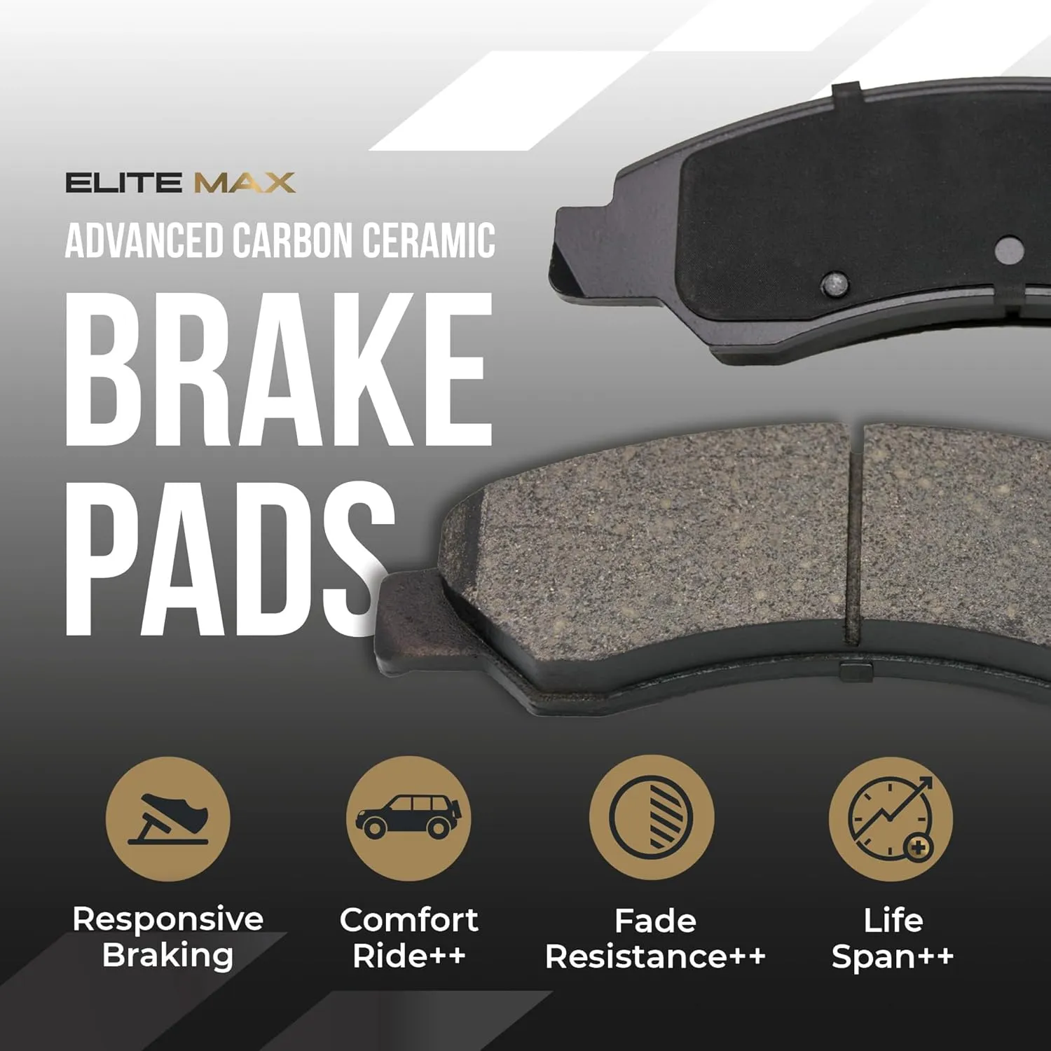 Max Advanced Brakes Front & Rear Brake Kit Compatible With 2017 2018 2019 2020 Hyundai Elantra Exc 1.6 L4 Engine Replacement Drilled Slotted Black Coated Disc Brake Rotors and Ceramic Brake Pads