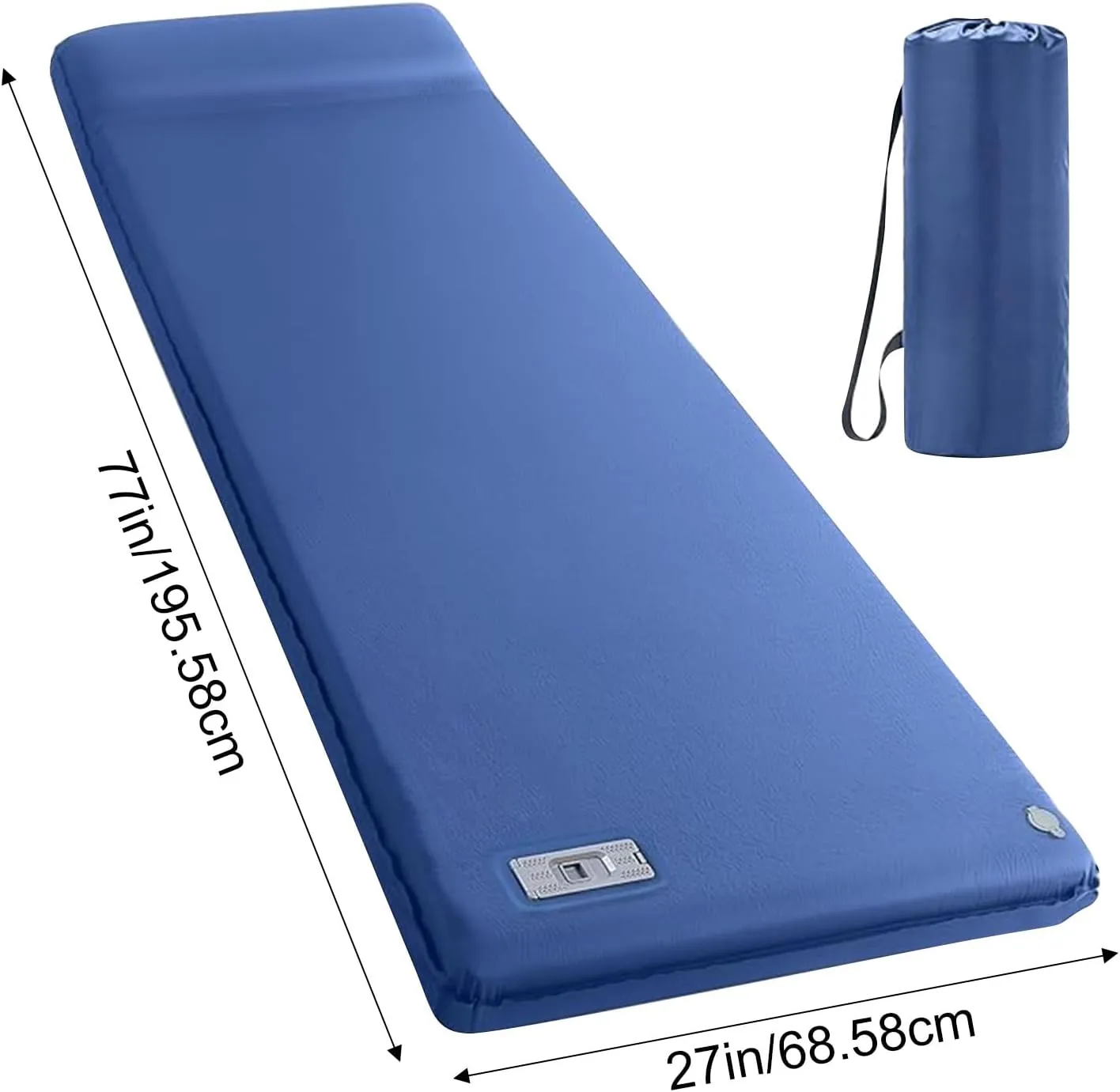 Memory Foam Sleeping Pad - 3.1" Ultra-Thick, Fast Self-Inflating, 9.5 R-Value Insulated - Ideal for Family Car Camping & Road Trips, Comfort for Adults (Army Green)