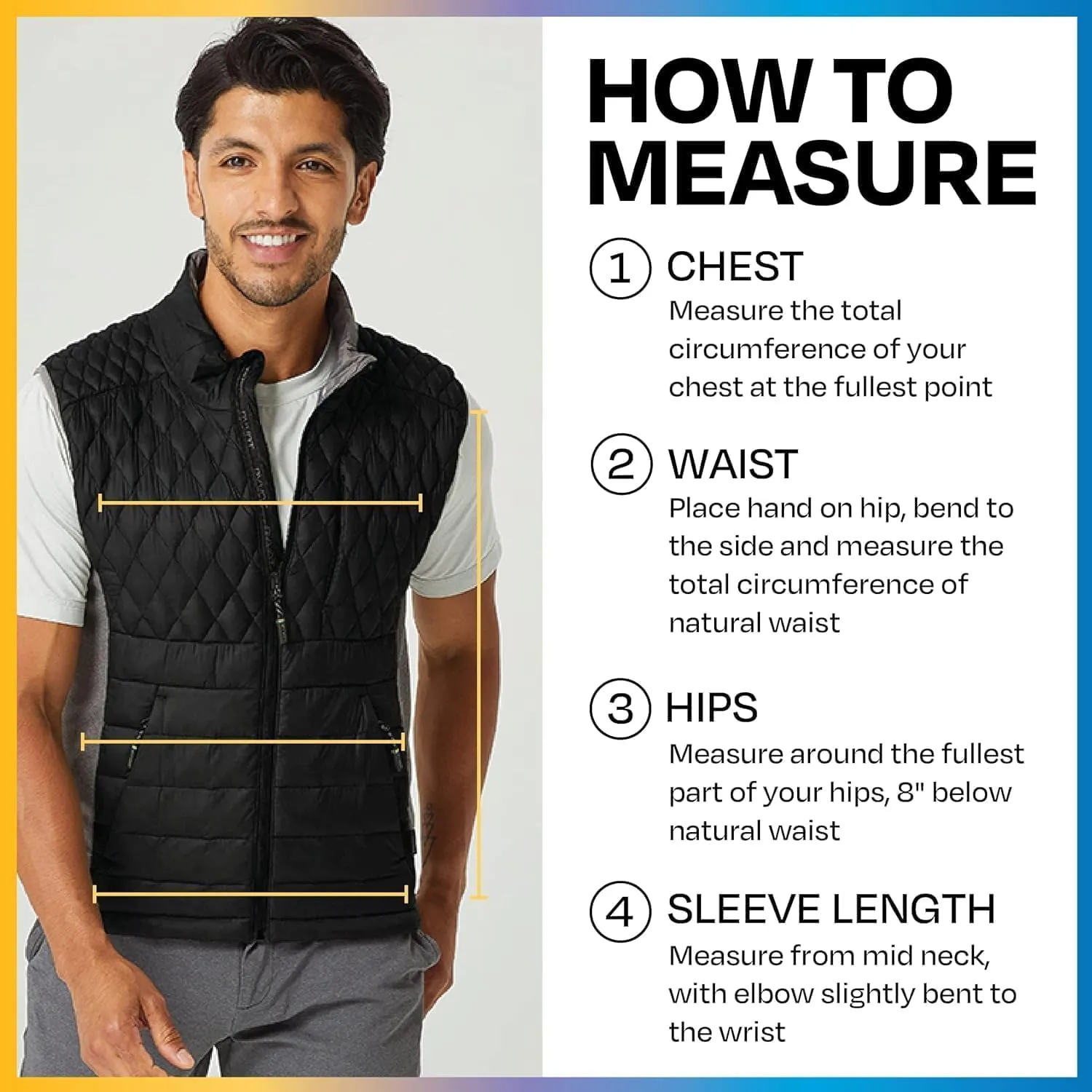 Men’s Dash Weighted Quilted Vest, Weighted Blanket Inspired Clothing for Sensory Issues