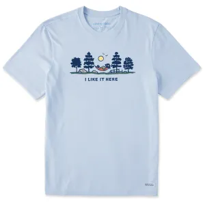 Men's I Like It Here Hammock Vista Short Sleeve Crusher-LITE Tee - Glacier Blue