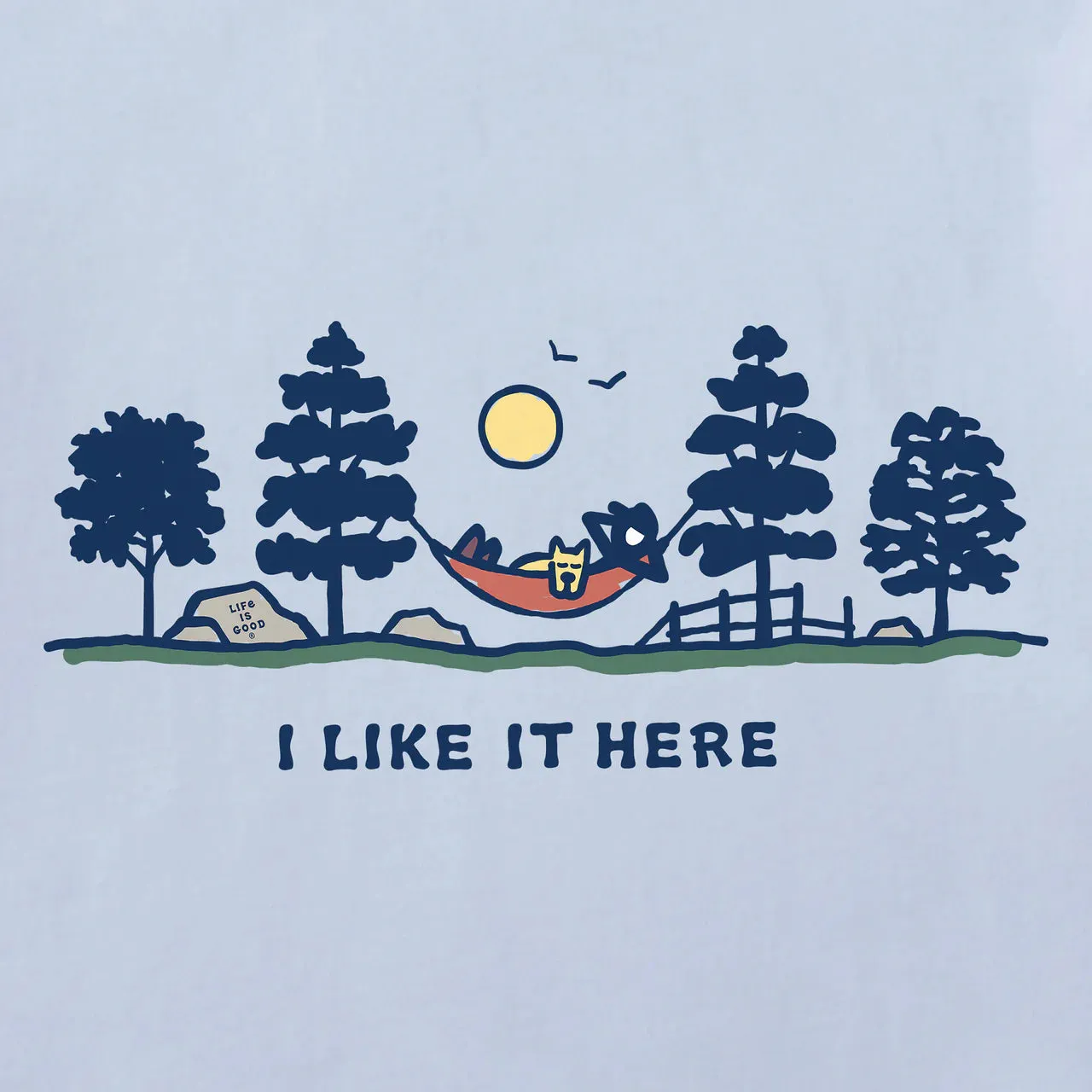 Men's I Like It Here Hammock Vista Short Sleeve Crusher-LITE Tee - Glacier Blue