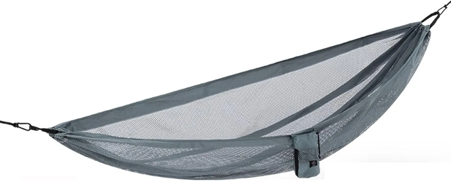 Mesh Hammock, Portable Camping Mesh Hammock, Breathable Lightweight Ice Silk Double & Single Nylon Hammocks, for Outdoor Adventures Camping (290 X180cm,Blue)
