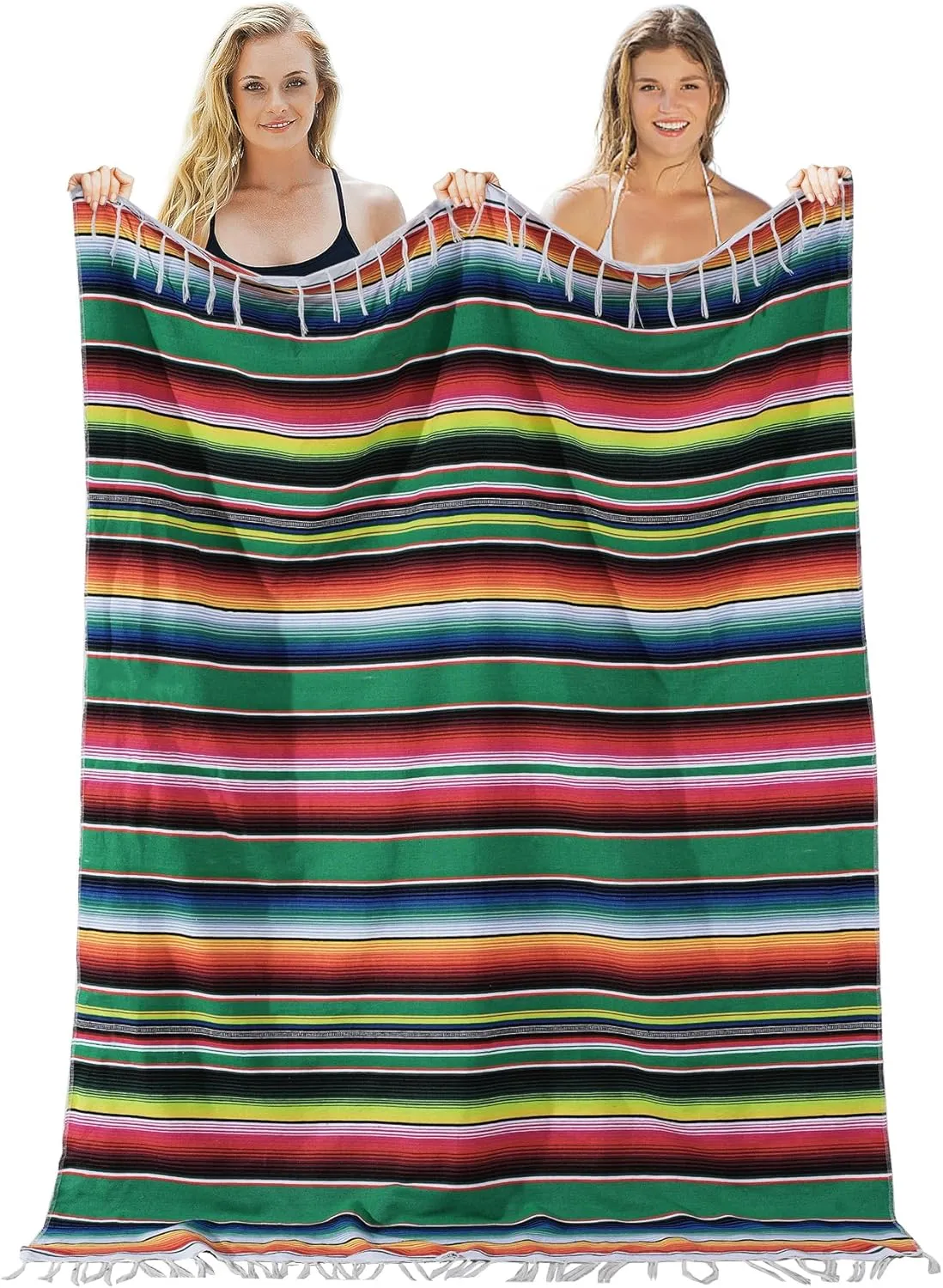 Mexican Beach Blanket Towel Cotton Turkish Beach Towels Oversized Sand Free Quick Dry Pool Swim Extra Large Adult Women Men Travel Fast Drying Lightweight Towel Clearance Compact No Sand Packable