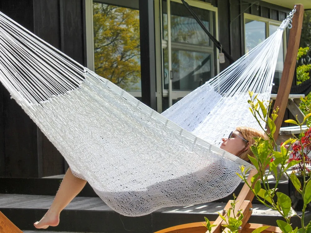 Mexican Weather Resistant Polyester Hammock - White