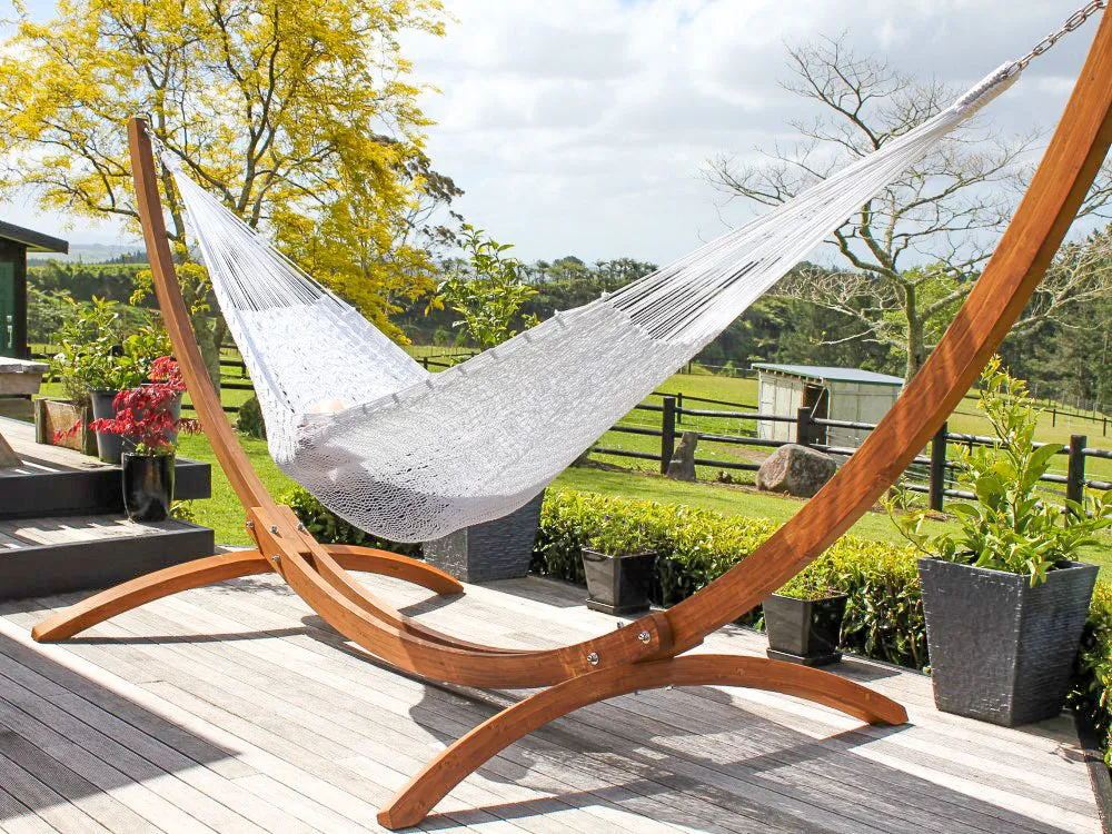 Mexican Weather Resistant Polyester Hammock - White