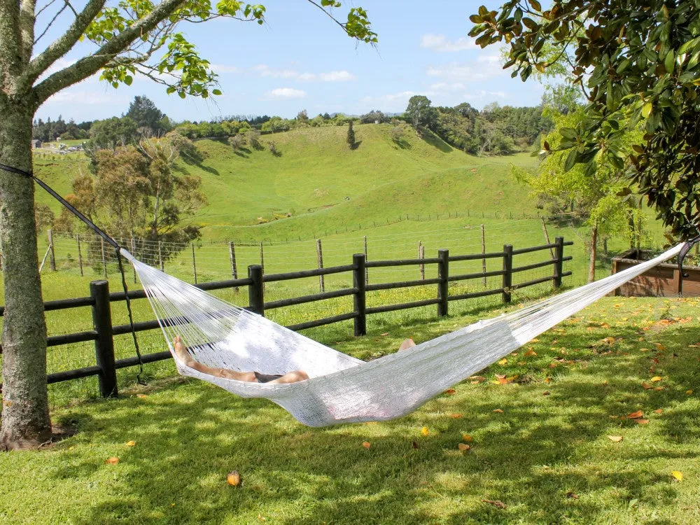Mexican Weather Resistant Polyester Hammock - White