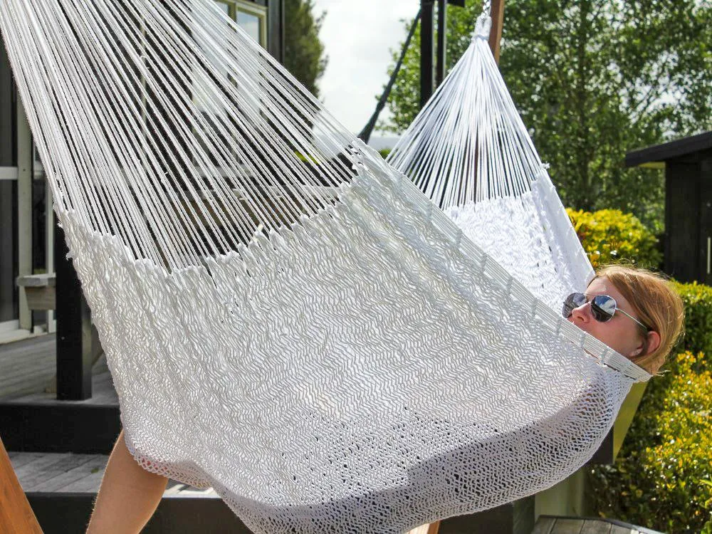Mexican Weather Resistant Polyester Hammock - White