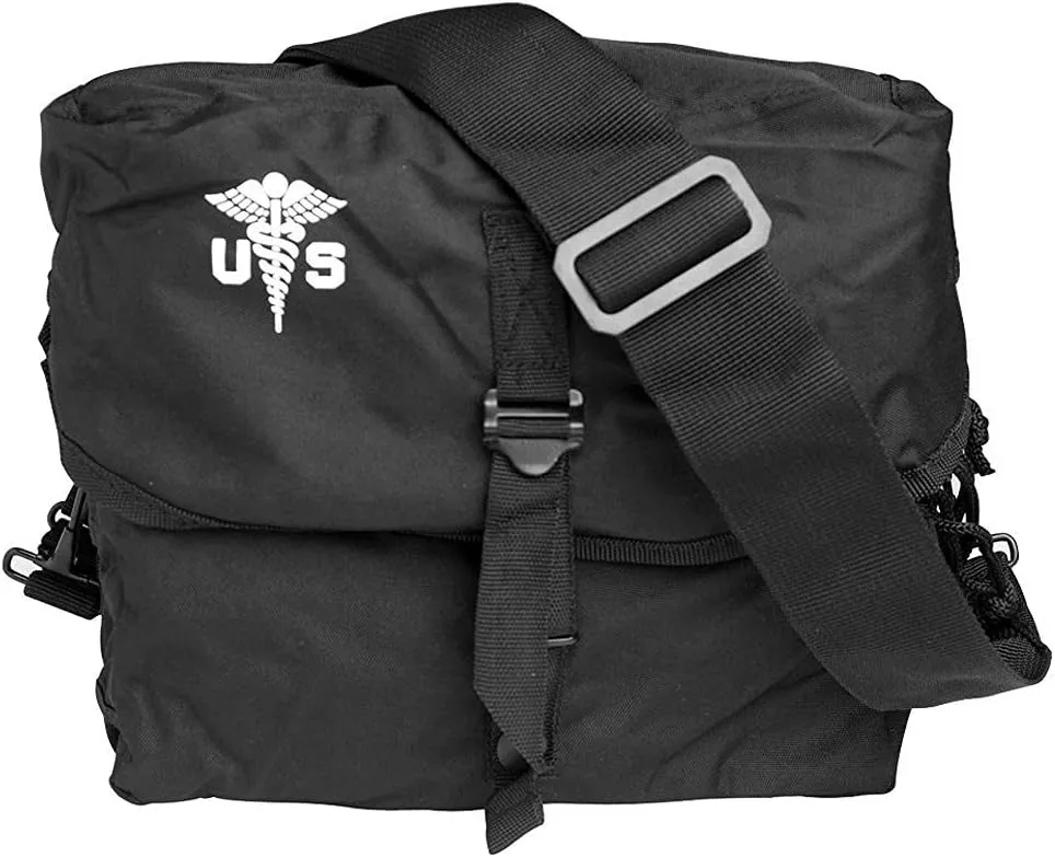 Mil-Tec Unisex Medical Kit Bag - Functional Rugged Tactical Outdoor Camping Hiking Handbag with Strap System & Medical Badge