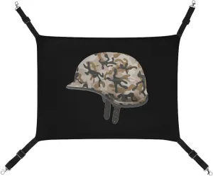 Military Camouflage Helmet Hanging Cat Bed Soft Breathable Pet Hammock for Cage Pet Sleeper for Kitten Ferret Puppy Rabbit, style, 20240327