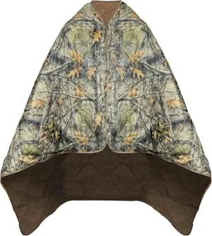 Military Poncho Liner 55”x 79” Camping Blanket Woobie Compact Waterproof for Travel Stadium Outdoor Camping