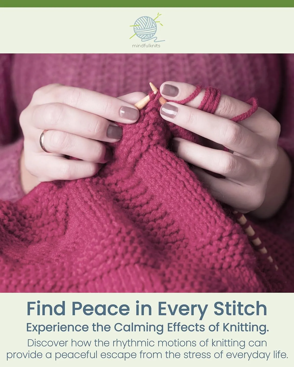 mindfulknits - Beginners Washcloth Knitting Kit - Includes 100% Cotton Knitting Yarn   Circular Knitting Needles & Yarn Needle (Flora Colored Cotton Yarn) - Mindful Crafting Kit