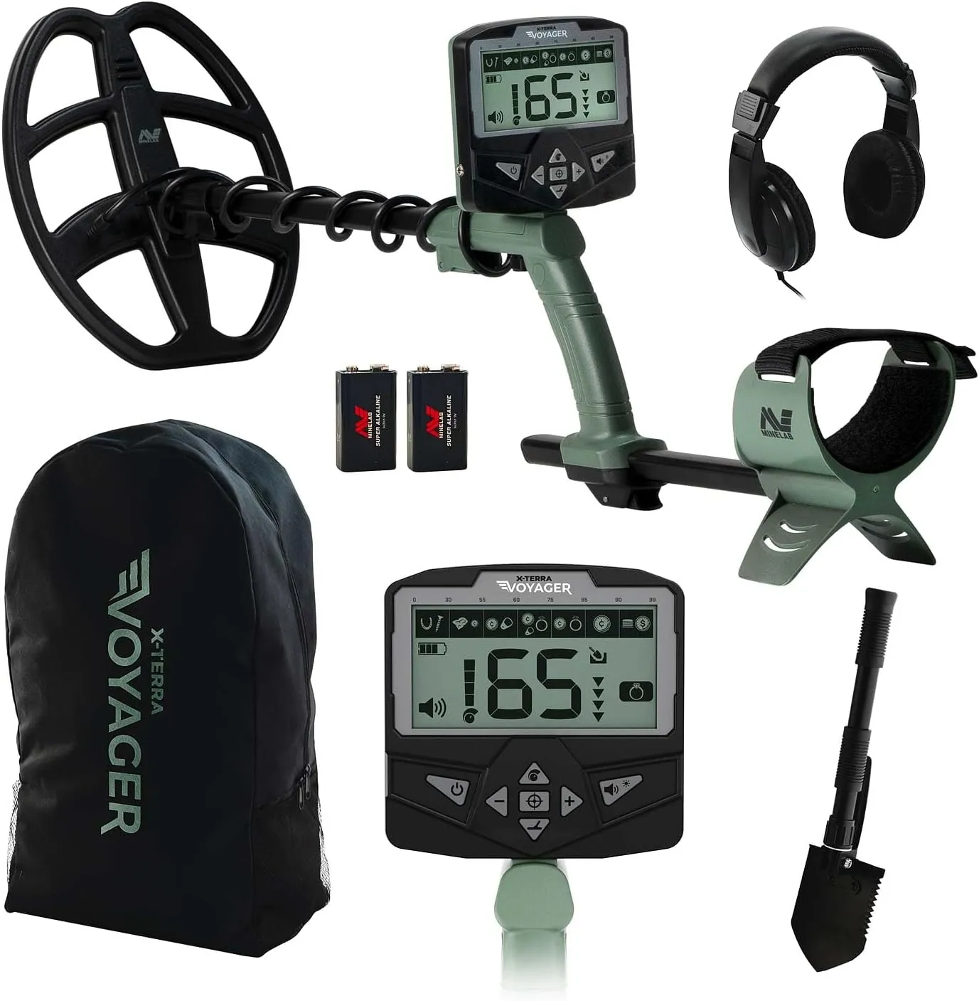 MINELAB X-Terra Voyager Metal Detector for Adults, All Terrain, Waterproof,Target ID, 4 Modes, Kit with Headphones & Digger