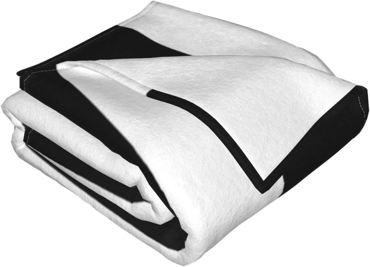 Modern Black White and Gold Striped 60"X50" Flannel Blanket - 100% Soft Polyester, Lightweight and Warm, Suitable for Families, Camping, Travel