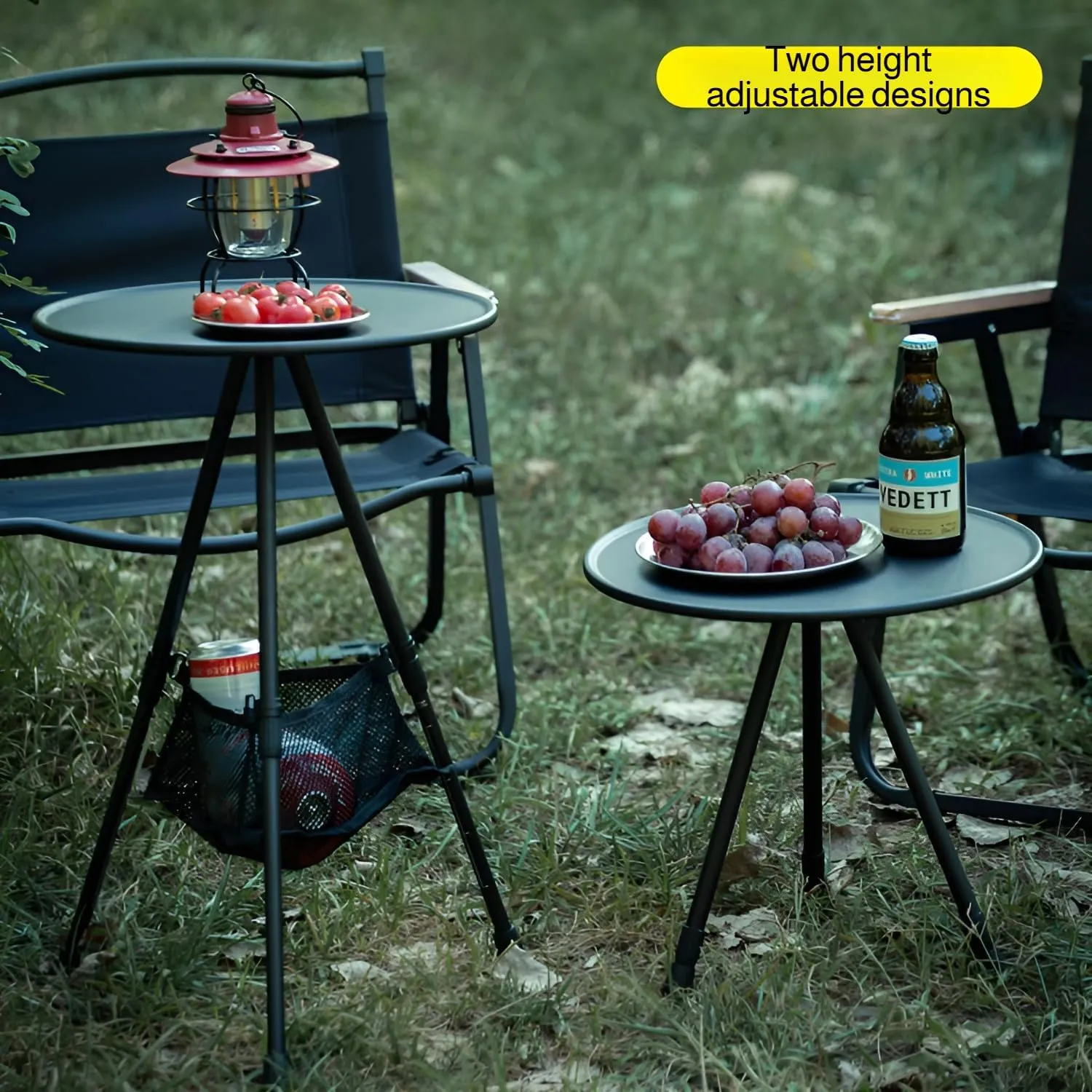 Mokcoliy]【Triangular力学 Adjustable Camping Table, Compact Folding Table for Outdoor Enthusiasts, Heavy-Duty Aluminum Frame & Anti-Slip, Portable Design for Car, RV, Tailgating