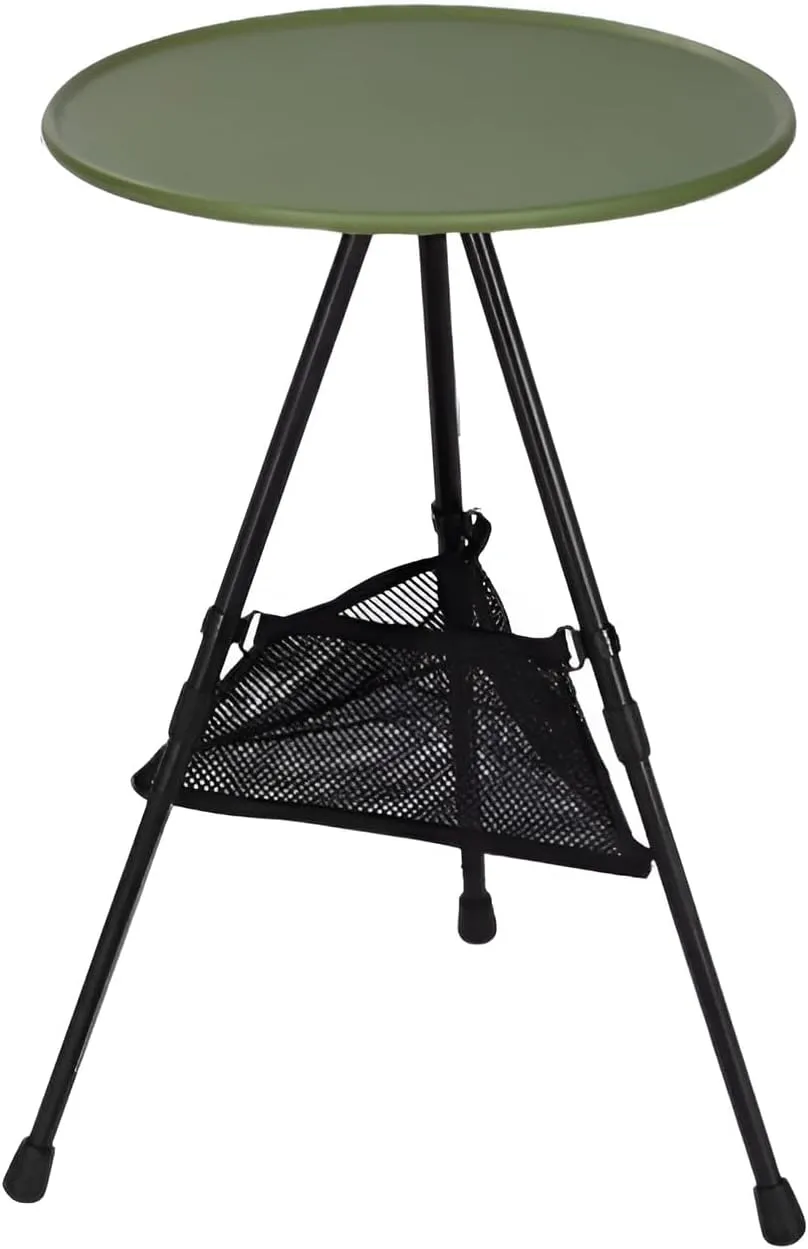 Mokcoliy]【Triangular力学 Adjustable Camping Table, Compact Folding Table for Outdoor Enthusiasts, Heavy-Duty Aluminum Frame & Anti-Slip, Portable Design for Car, RV, Tailgating