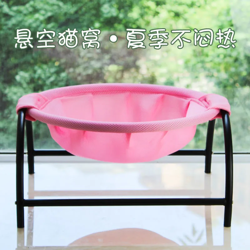 Money-saving Classy Excellent Detachable Sleeping Indoors Cat Structure Supplies Wash Cat Bed Assembly Stable Outdoors Pet Supplies Hammock Breathability Free-Standing Whole Cat Bed Cat Easy