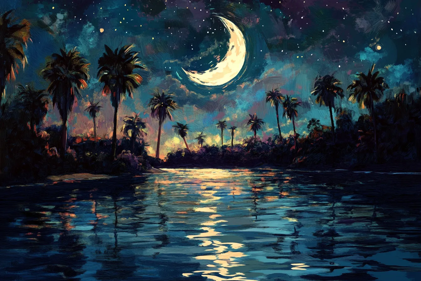 Moonlit Oasis Blanket