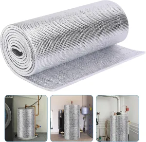 moonoom Water Heater Blanket Insulation Wrap,9.8ftx 15.7in Aluminum Foil Hot Water Heater Cover,Hot Water Heater Jacket for Winter Heater Insulation