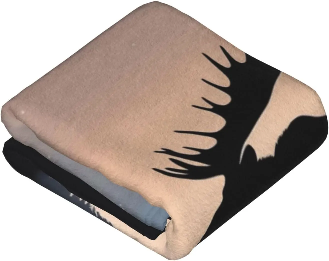 Moose Mountain Pine Tree Wilderness Throw Blanket Plush Flannel Fleece Blanket Soft Lightweight Cozy Blankets for Bed Couch Sofa Travel 50"X40"