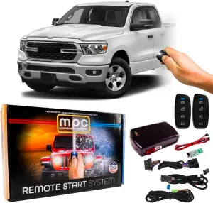 MPC 4-Button 2-Way Remote Starter Compatible with 2019-2024 RAM 1500 |Gas| |Push-to-Start| Plugin T-Harness - FlashLink Updater