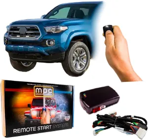 MPC Remote Starter Compatible with 2016-2019 Toyota Tacoma || 100% Plug N Play || Press OEM Key Fob 3X Lock to Start || Push to Start || Gas || USA Tech Support