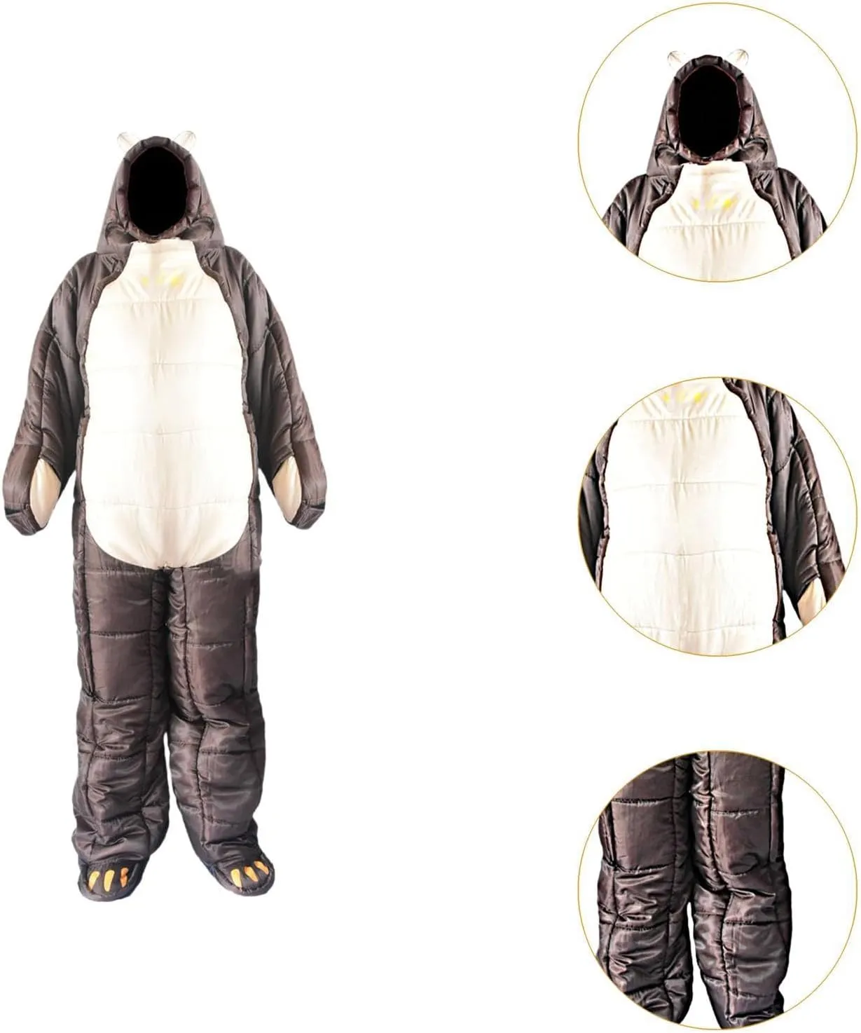 Mummy Sleeping Bag Camping Sleeping Bag Lightweight Warm Winter Humanoid Sleep Bag Bear Shaped for Indoor Backpacking Travel