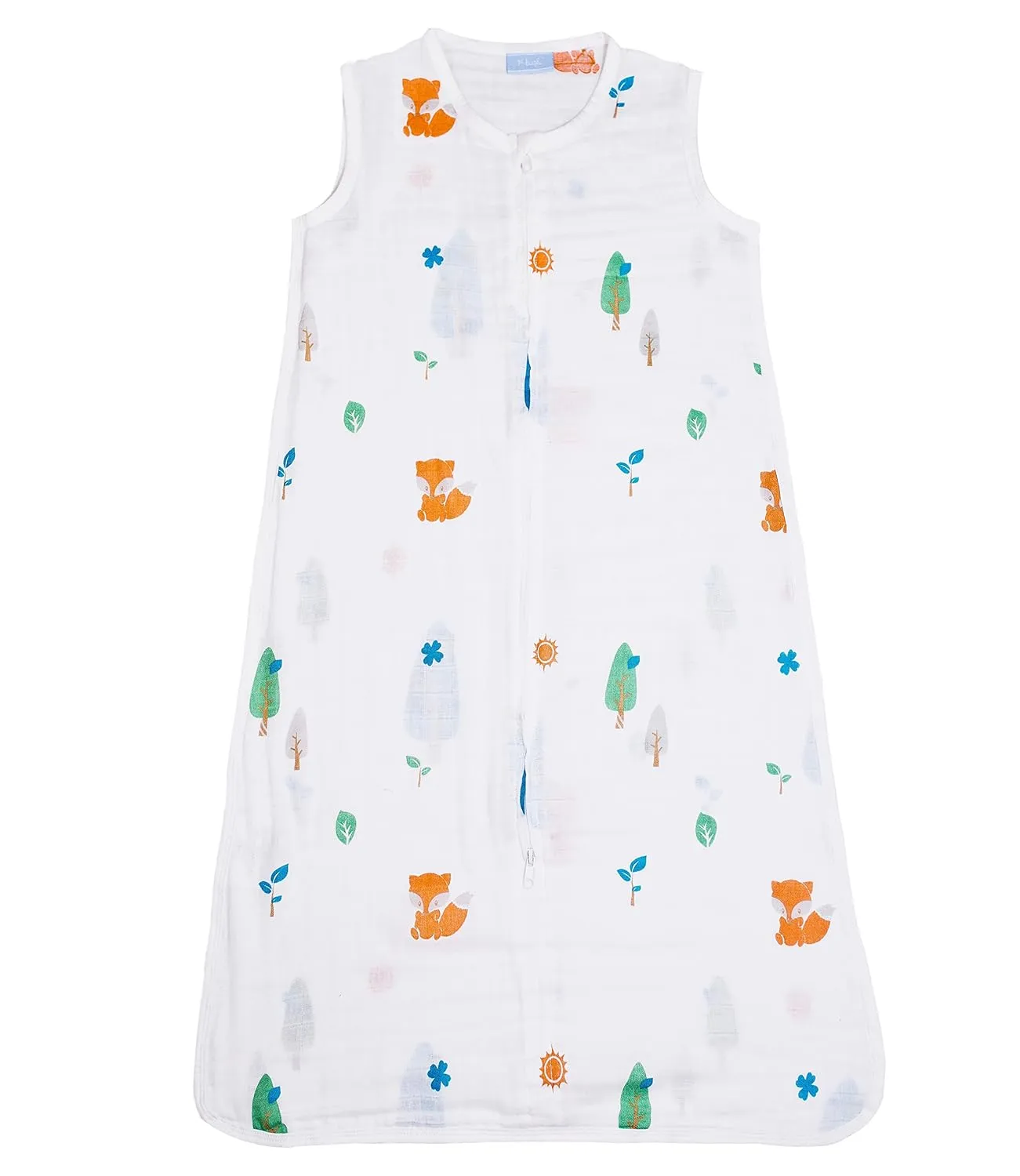 Muslin Cotton Toddler Sleeping Sack Bag, 0.5 Tog baby Lightweight Wearable Blanket for boy and girl (S, Forest)
