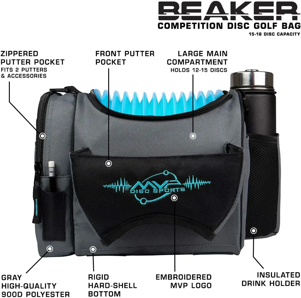 MVP Disc Sports Beaker Competition Disc Golf Bag (Choose Your Favorite Color)
