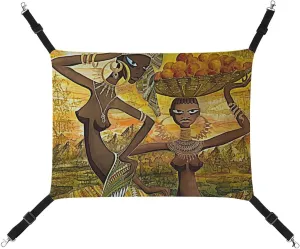 Naked African Girls Cat Hanging Hammock Soft Breathable Pet Cage Dog Hammock with Adjustable Straps and Metal Hooks
