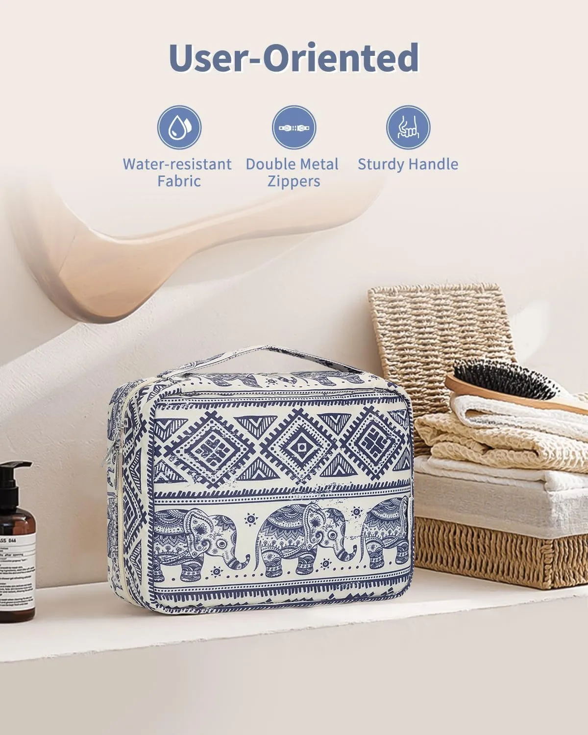 Narwey Small Hanging Travel Toiletry Bag for Women, Travel Bag for Toiletries, Makeup Bag Organizer Cosmetic Bags Make Up Bags for Girls