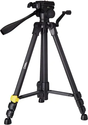NATIONAL GEOGRAPHIC PhotoTripod Kit Large, with Carrying Bag, 3-Way Head, Quick Release, 4-Section Legs Lever Locks, Geared Centre Column,Load up 3kg, Aluminium, for Canon, Nikon, Sony, NGHP001