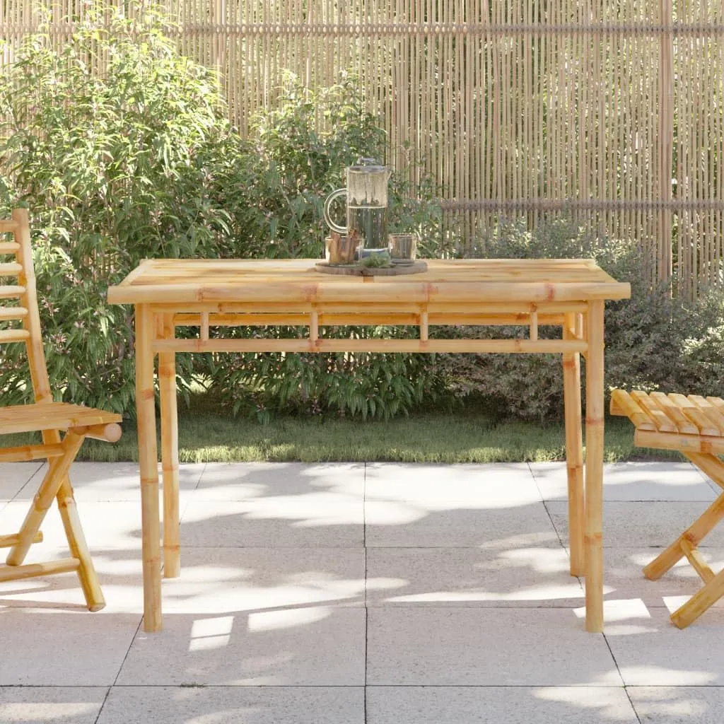 Natural Bamboo Dining Table - Outdoor Furniture, Durable Medium Table for Dining, Kitchen, Coffee, Picnic, Camping, Foldable and Farmhouse