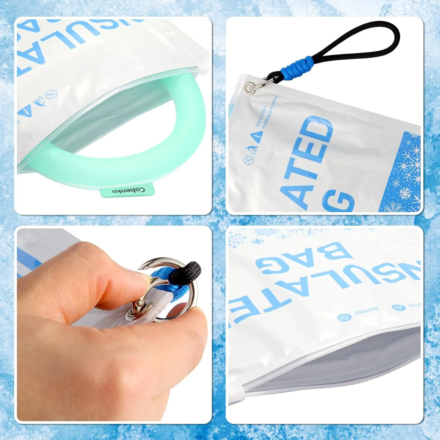 Neck Cooling Tube with Cold Insulated Bag,Cooling Wrap for Summer,Reusable 18℃/64℉ Ice Neck Ring Wearable Body Cooling Products for Heat Outdoor Sports (Green)