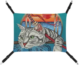 Ninja Cat Hanging Cat Bed Soft Breathable Pet Hammock for Cage Pet Sleeper for Kitten Ferret Puppy Rabbit