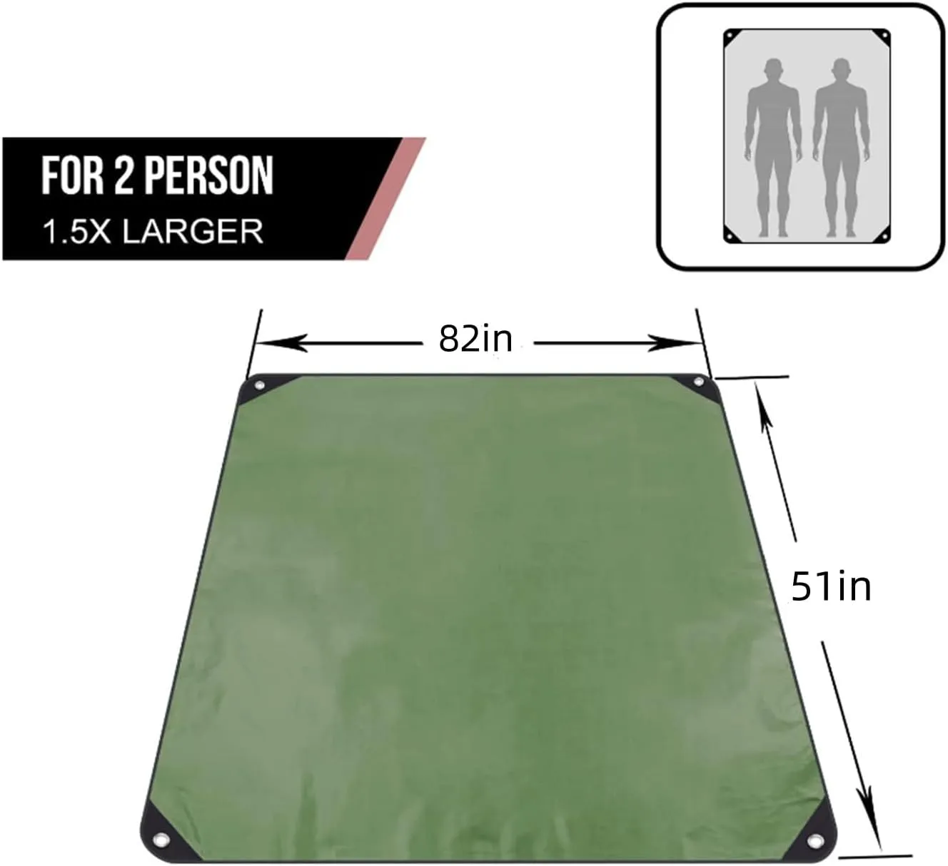 Ninth C Emergency Blanket 1 Piece, Keep Warm Mylar Blankets with 4 Iron Nails,1 Zipper Bag for Outdoor Survival Gear, Hiking, Camping (Polyester Film) (Green)